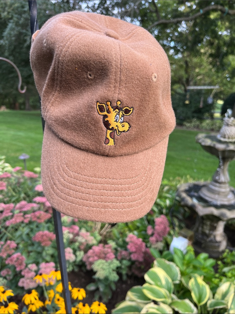 Bonobos Brown Kids Baseball Cap with Giraffe Embroidery